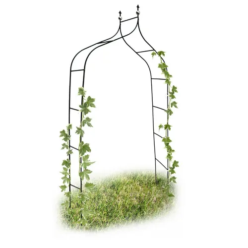 Rankbogen metall Gartentor für Pflanzen - Spaliere – Freistehende Rankhilfe aus robustem Stahl, ideal für eine schöne Begrünung und Unterstützung Ihrer Pflanzen im Garten.