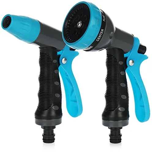 com-four® 2-teilges Gartenbrause Set - Garten Handbrause für Wasserschlauch - Multibrause zur Bewässerung von Garten, Beeten und Pflanzen (Set06 - Gartenbrause & Spritze)