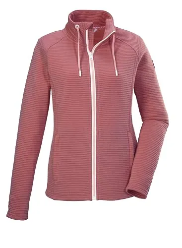 KILLTEC KOS 24 WMN FLX JCKT Damen Strickjacke, Größe 46, rosa - Funktionsjacken – Sportliche Damenjacke mit Comfort-Stretch und Kinnschutz, ideal als Übergangsjacke oder Midlayer, bietet Komfort und Funktionalität.