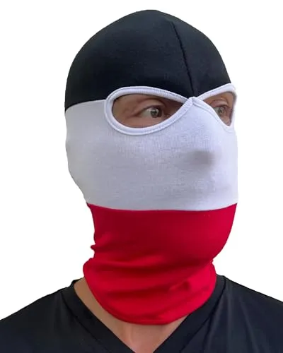 PGwear Sturmhaube Streifen und Uni viele Farben (schwarz/weiß/rot)