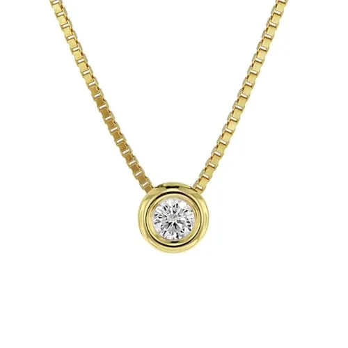 trendor Zirkonia-Anhänger und Venezianer Kette Gold 333 für Damen 08946-45 45 cm