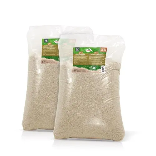 Höfer Chemie GmbH Rasensand 2 x 25 kg VERDURMAX® Premium - Quarzsand 0,3–1,5 mm für die professionelle Rasenpflege. Ideal zur Verbesserung der Bodenstruktur und Unterstützung der Rasenverdichtung. Für eine dichte Grasnarbe und optimale Drainage.