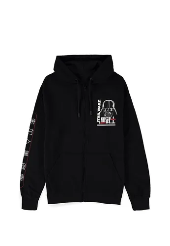 Star Wars: Darth Vader Black Zipper Hoodie - Unisex Hoodie mit coolem Darth Vader Design, perfekt für Fans und stylische Auftritte. Ideal für Freizeit und Fan-Events.