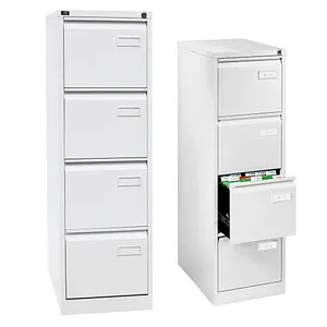 BISLEY LIGHT Hängeregistraturschrank verkehrsweiß - 4 Schubladen - Hängeregistraturschrank aus robustem Stahl mit 4 Schubladen, ideal für Büroorganisation. Inklusive Auszugssperre für Sicherheit und bereits aufgebaut geliefert.