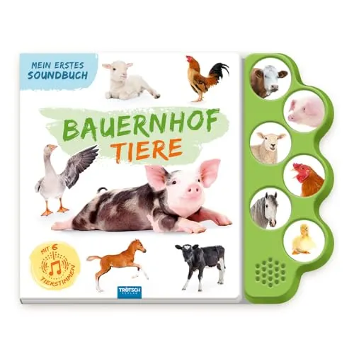 TRÖTSCH - Soundbuch Mein erstes Soundbuch Bauernhoftiere| Ab 1,5 Jahren: Soundbuch Beschäftigungsbuch Geräuschebuch