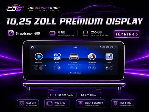 10,25 Zoll Premium Display für Mercedes A-Klasse W176