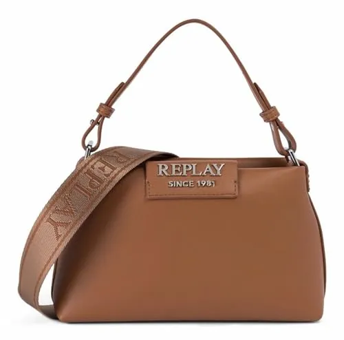 REPLAY Handtasche Umhängetasche Caramel Cafe - Eleganter Alltagsbegleiter - Elegante REPLAY Handtasche in Caramel Cafe, Maße: 23,5 x 15 x 6,5 cm. Mit abnehmbaren, verstellbaren Riemen und praktischem Innenfach für Karten. Ideal für stilbewusste Auftritte im Alltag und bei besonderen Anlässen.