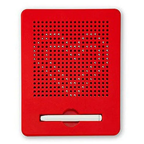 OFKPO Kinder Zaubertafel/Zeichentafel,Magnetische Stahlkugel Reißbrett Lernspielzeug für Kinder(Rot)
