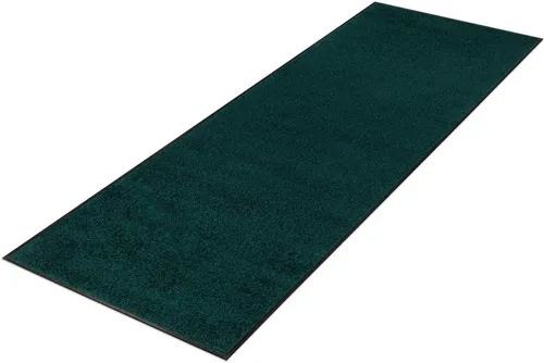 wash+dry by Kleen-Tex Fußmatte Trend Uni - Rutschhemmende Schmutzfangmatte für In- und Outdoor - Fußmatte in grün (60 cm x 180 cm), waschbar, rutschhemmend und strapazierfähig. Ideal für Eingangsbereiche und bietet hohe Pflegeleichtigkeit.