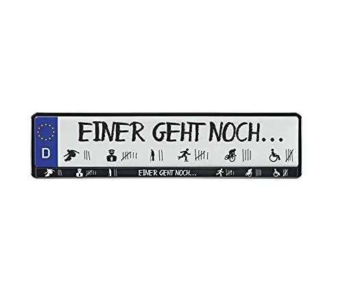 carstyling XXL Design Kennzeichenrahmen Einer geht noch ... 1 Stück ~~~~~ schneller Versand innerhalb 24 Stunden ~~~~~