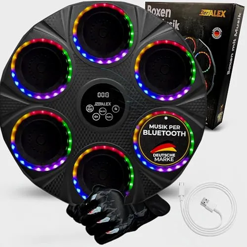 DerAlex Music Boxing Machine – Interaktives Boxgerät mit Musik & LED