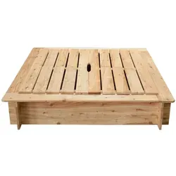 Sandkasten Komplett-Bausatz Fichtenholz 120 cm x 120 cm