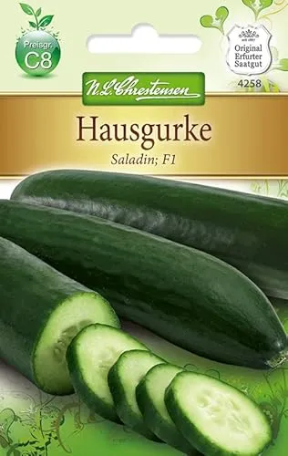 N.L.Chrestensen 4258, Gewächshausgurken Saladin F1, bitterstofffrei, Grün