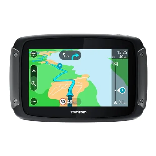 TomTom Motorrad Navi Rider 500 - 4,3 Zoll, wetterfest und ideal für kurvige Bergstrecken, mit TomTom Traffic für stressfreies Fahren