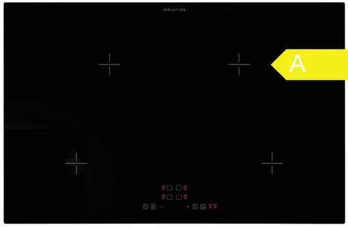 Backofen Set Einbau Induktion schwarz 69L Timer Heißluft A