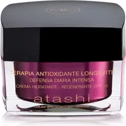 Atashi Antioxidant Regenerating Day Cream SPF 15 - Sonstige Gesichtspflegeartikel, revitalisierende Feuchtigkeitscreme mit Hyaluronsäure und Vitaminen, ideal für empfindliche Haut und schützt vor UV-Strahlen.