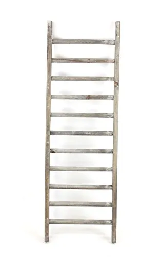 FRANK FLECHTWAREN Dekoleiter Landhaus - Regale & Ablagen: Nostalgische Dekoleiter aus hochwertigem, gewaschenem Holz, ideal für eine gemütliche Atmosphäre und vielseitige Gestaltungsmöglichkeiten.