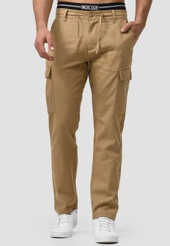 Indicode Leinenhose Herren Leonardo Sommerhose Leinen Herrenhose mit aufgesetzten Taschen