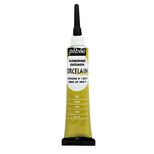 Pebeo Porcelaine 150 Porzellanfarbe Konturenfarbe, 20 ml, Gold