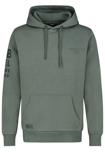 Sublevel Herren Zip Kapuzenpullover Tim Forest Green