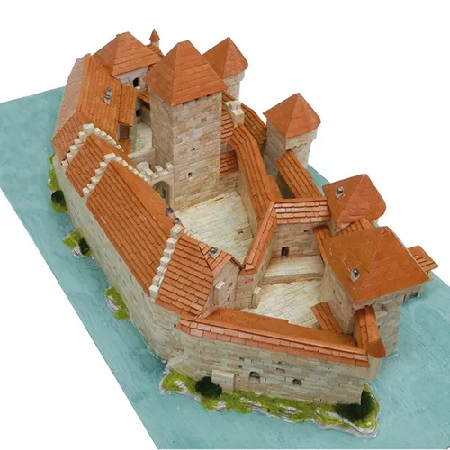 Aedes Ars Steinbaukasten Schloss - Château de Chillon, anspruchsvoller Modellbausatz für ab 14 Jahren, ideal für kreative Bauprojekte