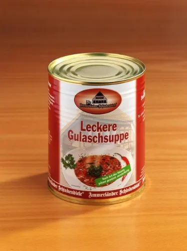 Pikante Gulaschsuppe | 800g Dose | Herzhaftes Suppenvergnügen | fix zubereitet | Perfekt für Genussmomente zuhause
