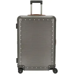 FPM Milano Bank Aluminum Spinner 68 - 4-Rollen-Trolley 66 cm (Stahlgrau) - Robuster 4-Rollen-Trolley aus Aluminium mit 68 Litern Stauraum. Ideal für Reisende, die auf Schutz und Organisation Wert legen. Elegantes Design und praktische Ausstattung für stressfreies Reisen.