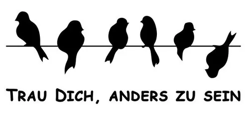 Hermann Schütz Aufkleber Trau Dich anders zu sein 120x45mm  Aufkleber