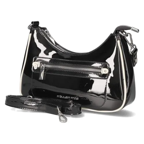 Fräulein Frida FF14-01-SS25,100 Handtasche Synthetik Damen in schwarz-kombi