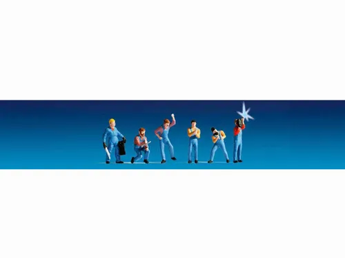 NOCH 17530 Schweißer mit Schweißlicht beleuchtet 6 Figuren H0 Neu