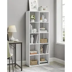 Produktbild VASAGLE Bücherregal Standregal, 10 Fächer im skandinavischen Stil