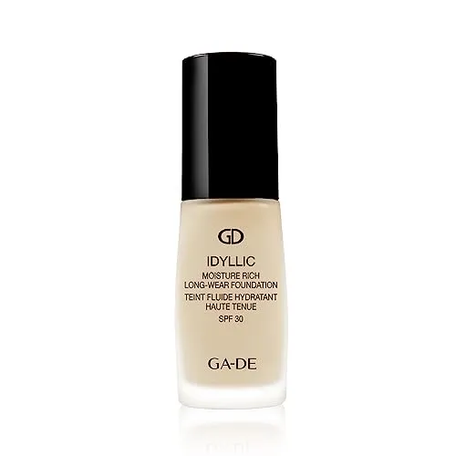 GA-DE Idyllic Moisture Rich Long Wear Foundation 300 Warm Ivory - Make-up mit feuchtigkeitsspendender Formel für langanhaltenden Komfort und einen strahlenden Teint, ideal für jeden Tag.