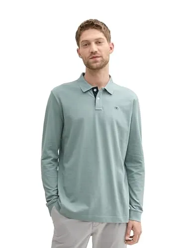 Tom Tailor Herren Poloshirt BASIC POLO WITH CONTRAST - Herren-Shirts, modisches Poloshirt mit Kragen aus 100% Baumwolle für optimalen Tragekomfort und einen stilsicheren Look in der Freizeit.