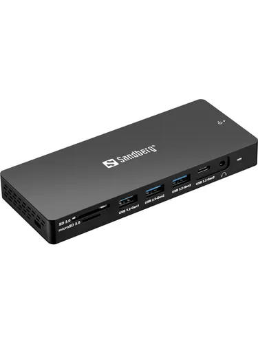 Sandberg 13-in-1 Docking Station Pro 136-61 - Weiteres Notebook-Zubehör, vielseitige Dockingstation mit 13 Anschlüssen für optimale Konnektivität und Produktivität.