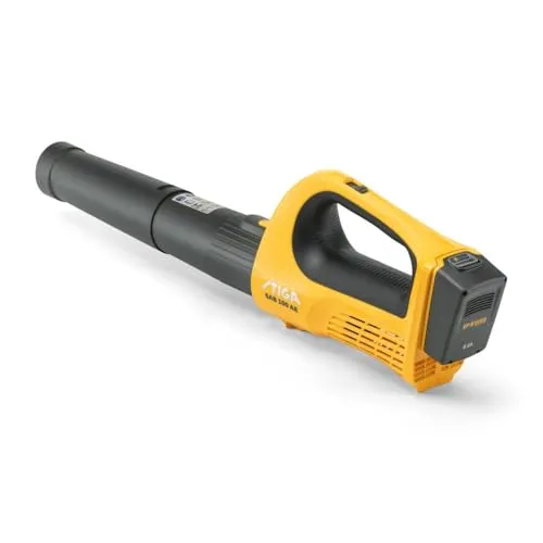 STIGA Akku-Laubbläser SAB 100 AE - kraftvoll und leicht - Laubgeräte mit variabler Luftgeschwindigkeit bis 129 km/h, ergonomischem Design und inkl. Akku für bis zu 40 Minuten Laufzeit – ideal für müheloses Arbeiten im Garten.