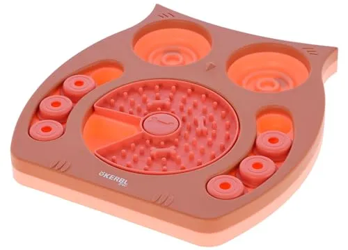 Kerbl Lernspielzeug für Hunde, Eule, rosa/braun, 30 x 28 cm