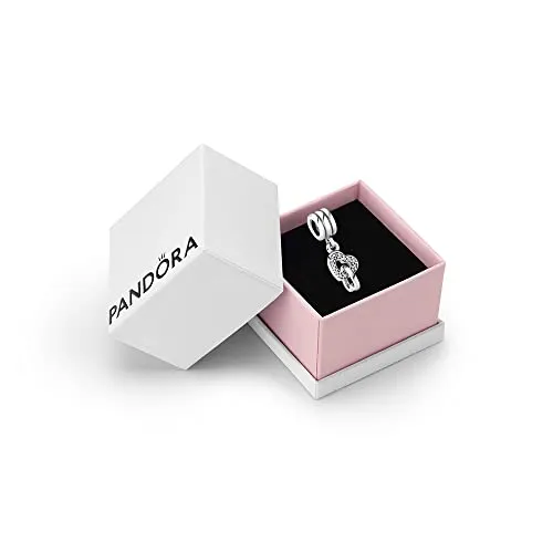 PANDORA Moments Verschlungene Herzen Charm-Anhänger - Bead Charms für Damen, aus hochwertigem Sterling Silber mit einem einzigartigen Design von ineinander verschlungenen Herzen für besondere Momente.