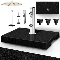 tillvex Granit Sonnenschirmständer für 16-48 mm Schirmstöcke