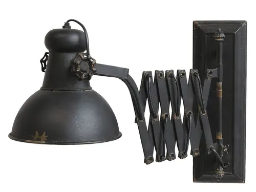 Wandlampe Retro-Stil von Chic Antique - Vintage Wandleuchte aus Metall im matt schwarzen Finish, ideal für alle Zimmer. Stilvolles Design vereint Funktionalität und Retro-Charme.