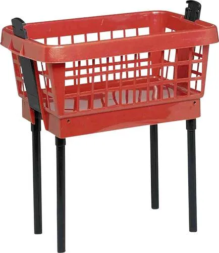 Wäschekorb mit Füßen rot, 65cm in rot von Lockweiler