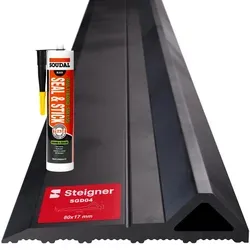 STEIGNER Garagentor Dichtung Premium-EPDM 2,5m für Hörmann | Zugluftstopper Set