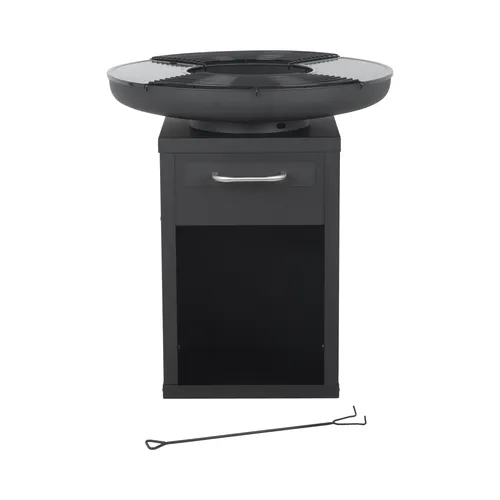 Balioutdoors Grillstation Feuerschale 80x92cm mit Ascheschublade
