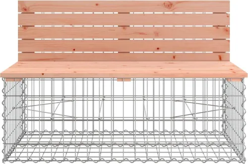 vidaXL Gabionen Gartenbank aus massivem Douglasienholz - Bänke für Garten und Terrasse, langlebig und pflegeleicht dank robustem Douglasienholz und stabiler Gabionenkonstruktion.