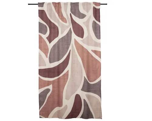 Blickdichter Vorhang abstrakt Lila Grau Weiß 140x245 - Moderner blickdichter Vorhang mit stilvollem abstraktem Design in Lila, Grau und Weiß. Ideal für Wohnräume – schützt vor Einblicken und sorgt für eine angenehme Atmosphäre. Pflegeleicht und waschbar bei 30 °C.