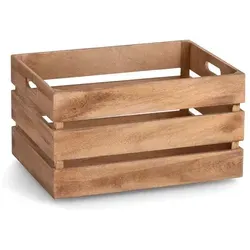 Zeller Holzkiste 15167 - Vintage Aufbewahrungskiste aus Holz - Aufbewahrungsboxen mit 2 Tragegriffen für einfachen Transport, ideal zur dekorativen Aufbewahrung von Büchern und Handtüchern im trendigen Vintage-Look.