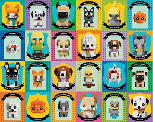 Chronicle Books Puzzle LEGO - Niedliche Tierkinder, Puzzleteile