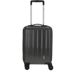 CHECK.IN London 2.0 - 4-Rollen-Trolley 50 cm - Schwarz - Trolley der Kategorie Handgepäck mit exklusivem Design und robustem ABS/Polycarbonat-Materialmix, ideal für komfortables Reisen mit TSA-Schloss und 360°-Doppelrollen.