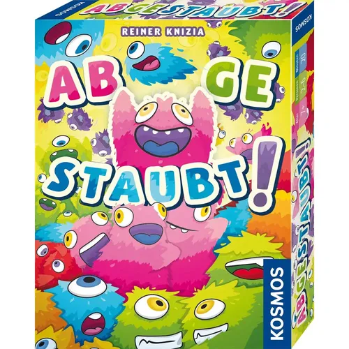 Kosmos Spiel Abgestaubt - Kartenspiel - Lustiges Kartenspiel für 2-6 Personen ab 7 Jahren, bei dem bunte Staubfussel gesammelt werden. Ideal für Familienabende und als witziges Mitbringsel!