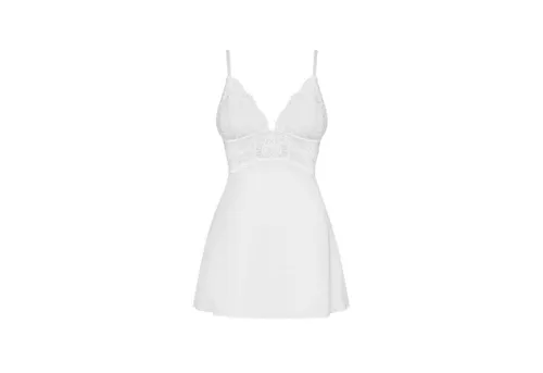 Obsessive Negligé Babydoll mit Spitze in weiß von Obsessive