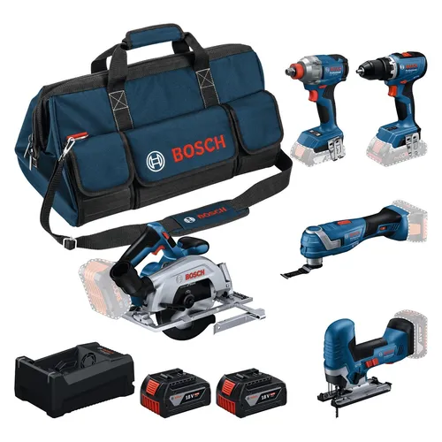 BOSCH 18V Werkzeugset mit Akkuschrauber, Drehschlagschrauber & Säge